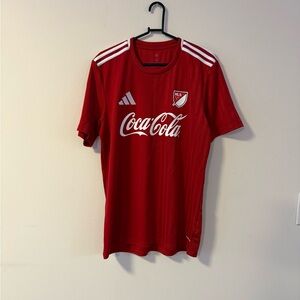 Adidas Red Coca-Cola MLS Jersey Shirt Men’s Large
